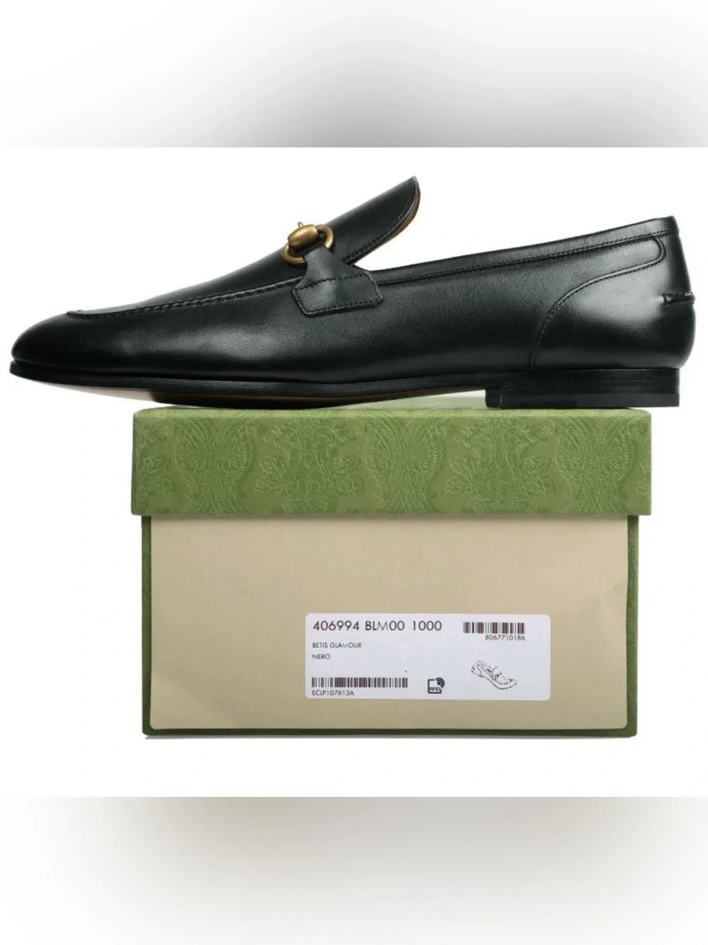 NEW GUCCI MEN'S BLACK LEATHER HORSEBIT 